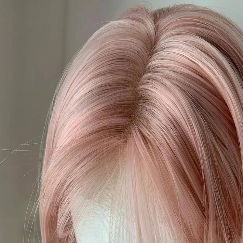 Lemailwig Pink Short Front Lace 33cm Wig - lemailwigs