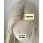 Lemailwig Platinum Blonde Long Curly Front Lace Wig - lemailwigs