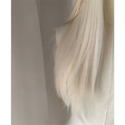 Lemailwig Platinum Blonde Long Straight Front Lace Wig - lemailwigs