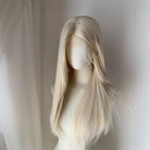 Lemailwig Platinum Blonde Long Straight Front Lace Wig - lemailwigs