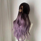Lemailwig Purple Ombre Curly Long Lace Front 65cm Wig - lemailwigs