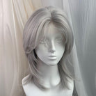 Lemailwig Sliver Grey White Cool Short Front Lace Wig - lemailwigs