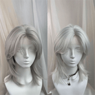Lemailwig Sliver Grey White Cool Short Front Lace Wig - lemailwigs