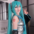 【48HR SHIP】Lemailwig Hatsune Miku Green Double Ponytail Blue 110cm Long Cosplay Wig - lemailwigs