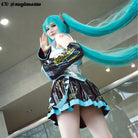 【48HR SHIP】Lemailwig Hatsune Miku Green Double Ponytail Blue 110cm Long Cosplay Wig - lemailwigs