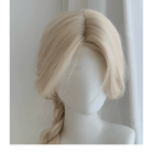 Lemailwig White Gold Long Curly Front Lace Wig - lemailwigs