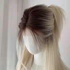 Lemailwig White Mix Black Gradient Straight Long Front Lace 65cm Wig - lemailwigs