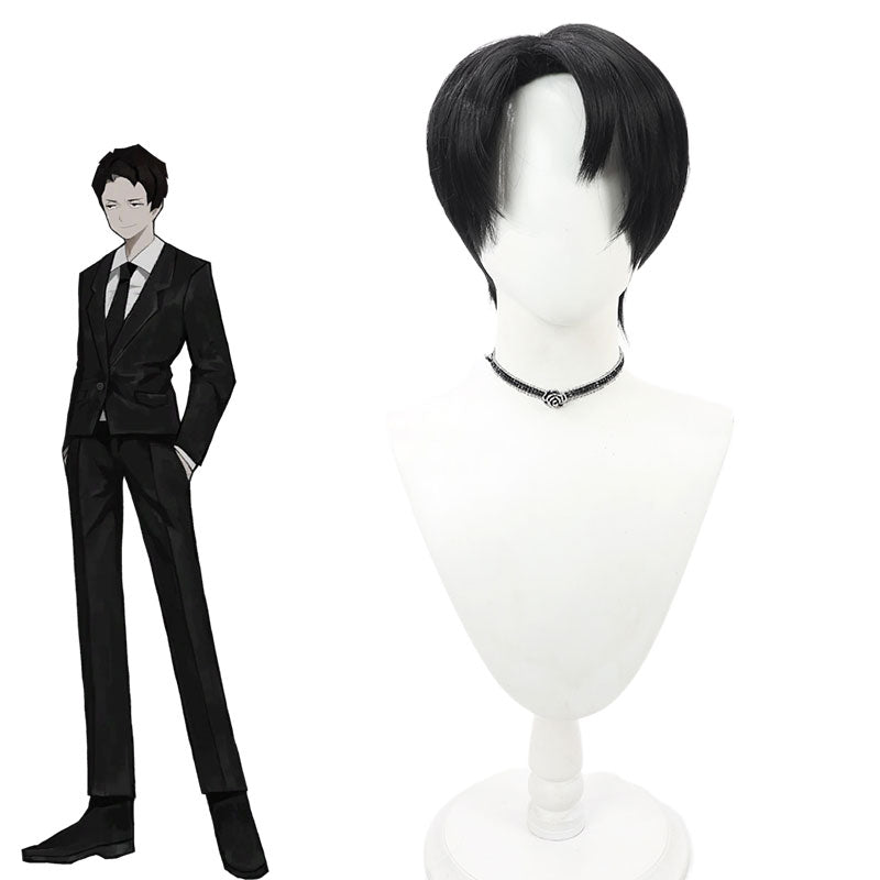 Library of Ruina Roland Black Short Cosplay Wig - lemailwigs