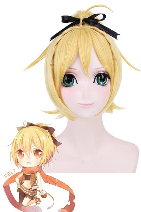 Life in A Different World From Zero Felt Yellow Blonde Braid Cosplay Wigs - lemailwigs