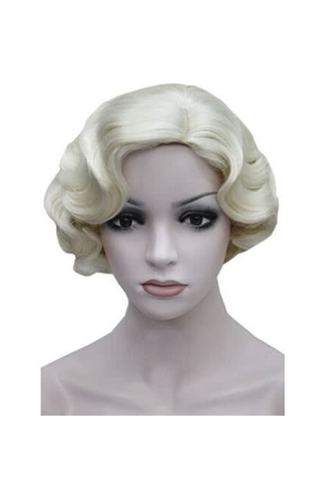 Light Gold Wave Short Curly Fashion Wigs - lemailwigs