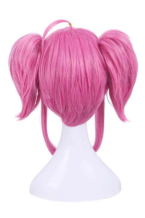 LOL Champion Lux Pink Ponytail Wigs Medium Long Straight Cosplay Party Wigs - lemailwigs