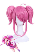LOL Champion Lux Pink Ponytail Wigs Medium Long Straight Cosplay Party Wigs - lemailwigs