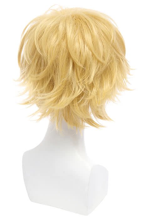 LOL Ezreal Short Yellow Synthetic Male Cosplay Wigs - lemailwigs