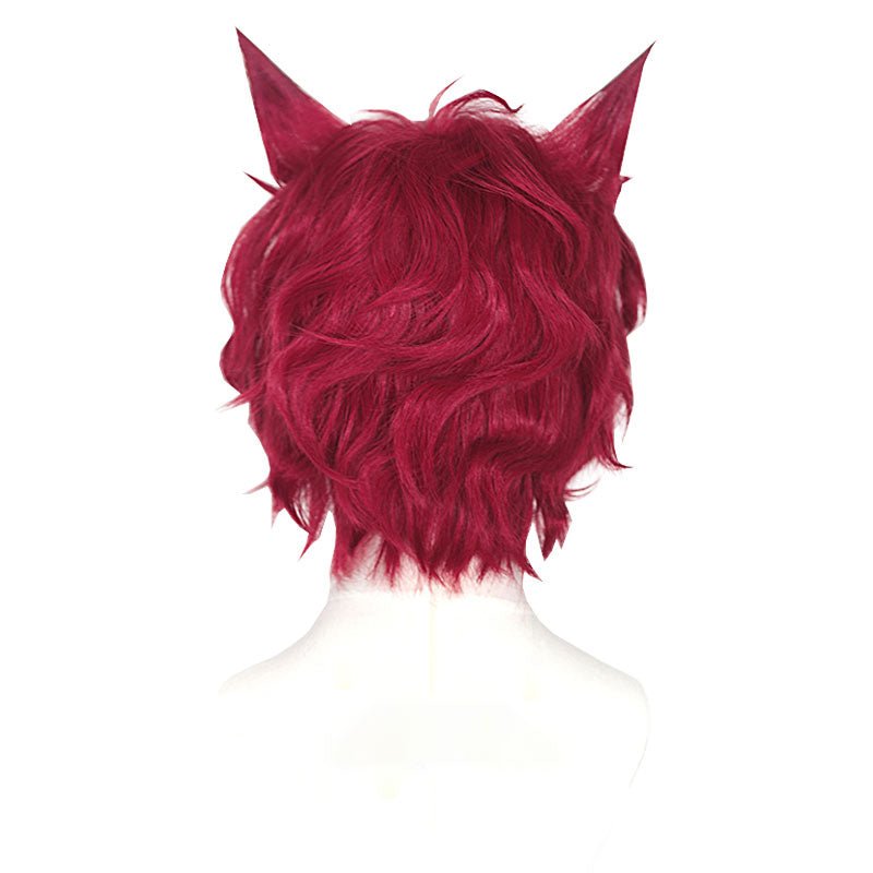 LOL Heartsteel Sett Wine Red Curly Cosplay Wig - lemailwigs