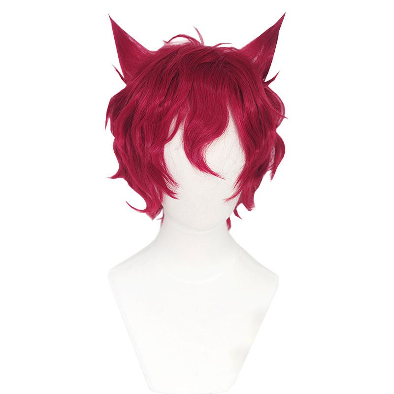 LOL Heartsteel Sett Wine Red Curly Cosplay Wig - lemailwigs