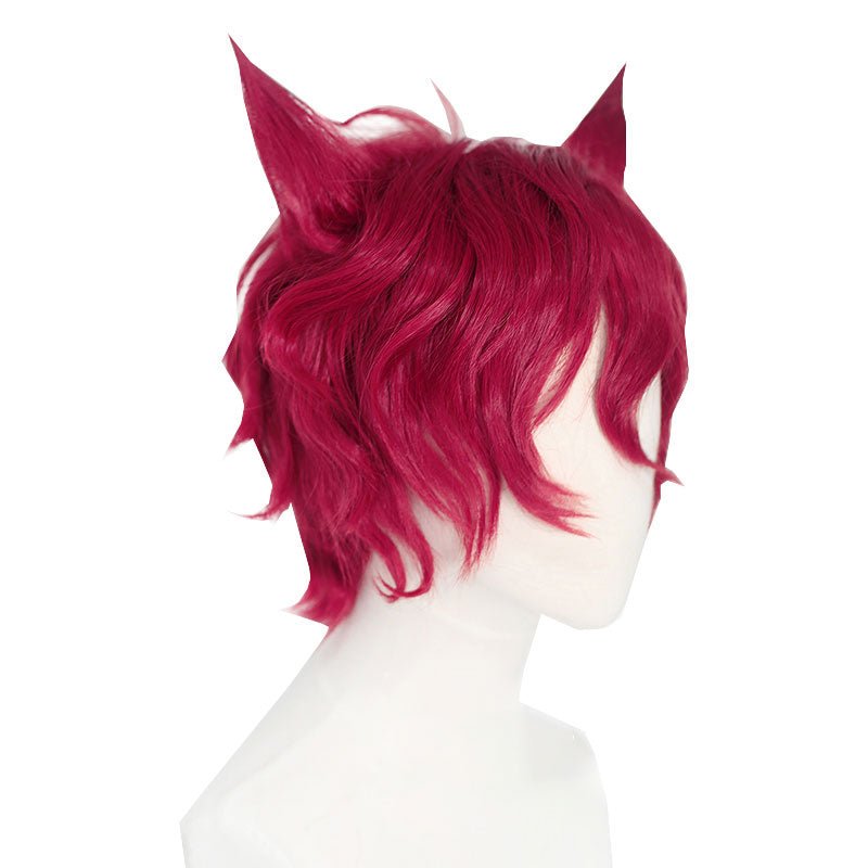 LOL Heartsteel Sett Wine Red Curly Cosplay Wig - lemailwigs