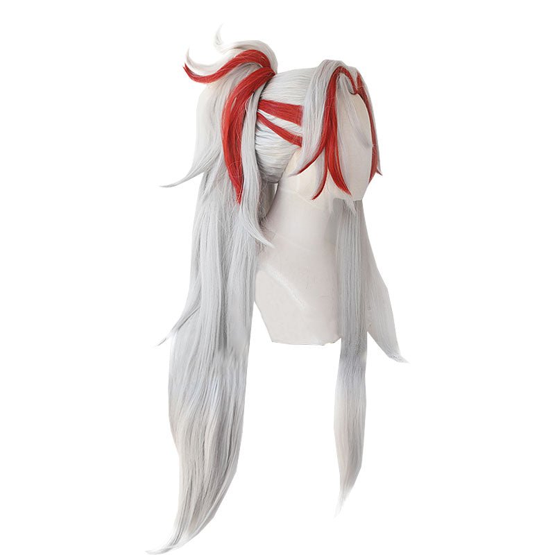 LOL Heartsteel Yone Grey Mixed Red Cosplay Wig - lemailwigs
