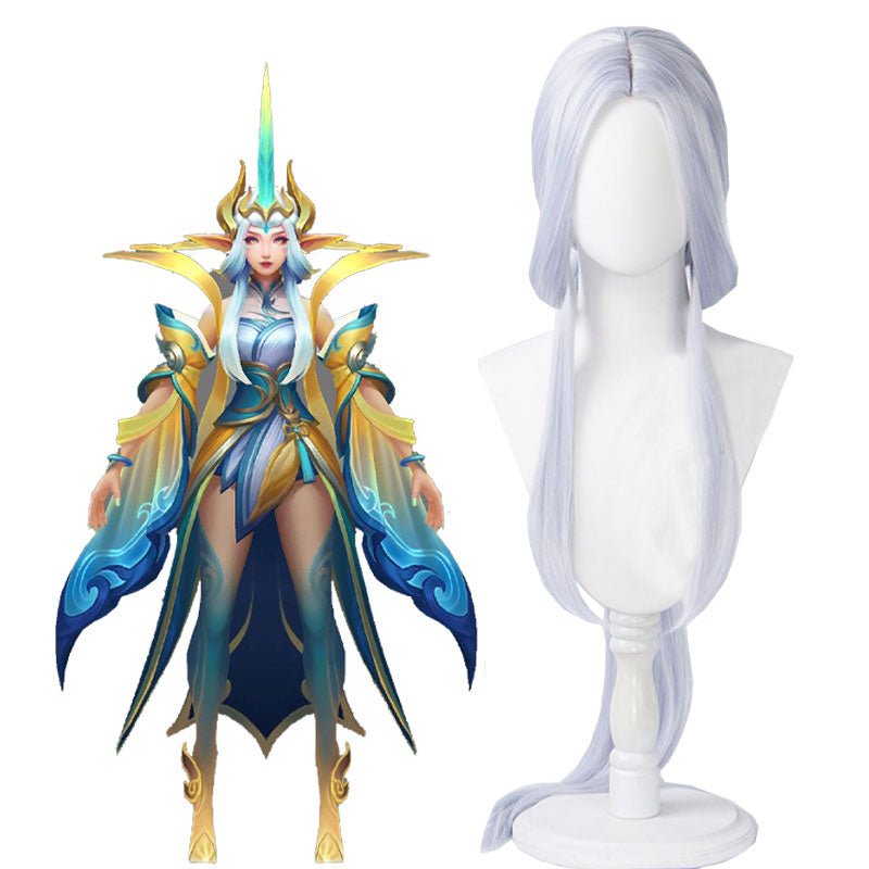 LOL Immortal Journey Soraka Long Straight Grey Cosplay Wig - lemailwigs