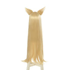 LOL KDA Ahri Long Straight Blonde Cosplay Wigs With Ears - lemailwigs