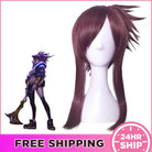LOL KDA Skin Akali Long Purple Ponytail Cosplay Wigs - lemailwigs