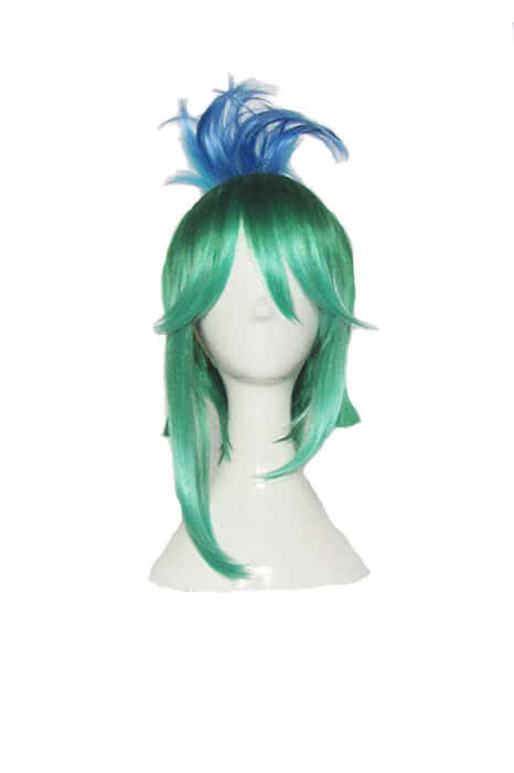 LOL Riven Green Mixed Blue Cosplay Wig - lemailwigs