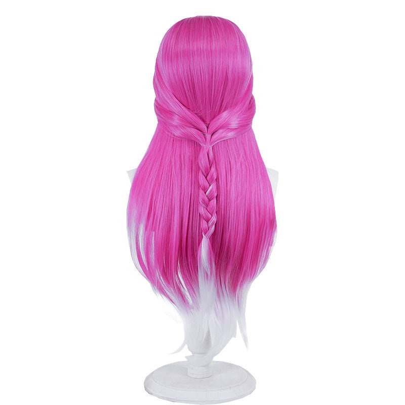 LOL Snow Moon Ahri Rose Red Gradient White Cosplay Wig - lemailwigs