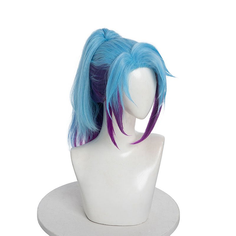 LOL Star Guardian Akali Blue Mixed Purple Cosplay Wigs - lemailwigs