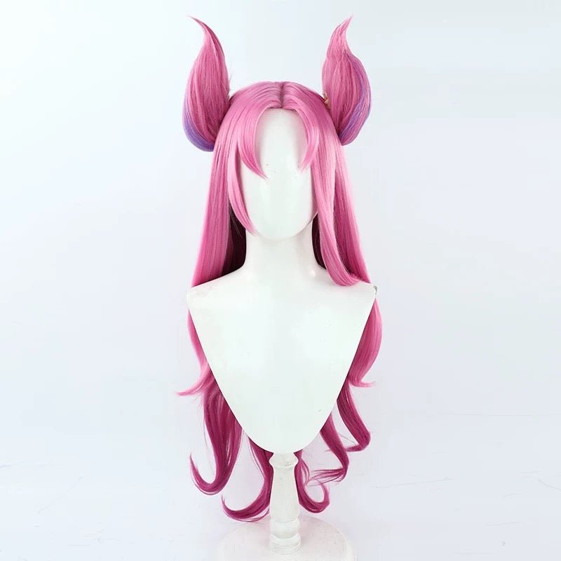 LOL Star Guardian Kaisa Cosplay Wig Women 90cm Long Straight Mixed Color - lemailwigs