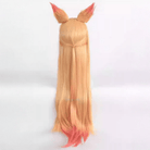 LOL Star Guardians Ahri Cosplay Wigs Synthetic Long Blonde Mixed Pink Curly Women Hair Wigs - lemailwigs