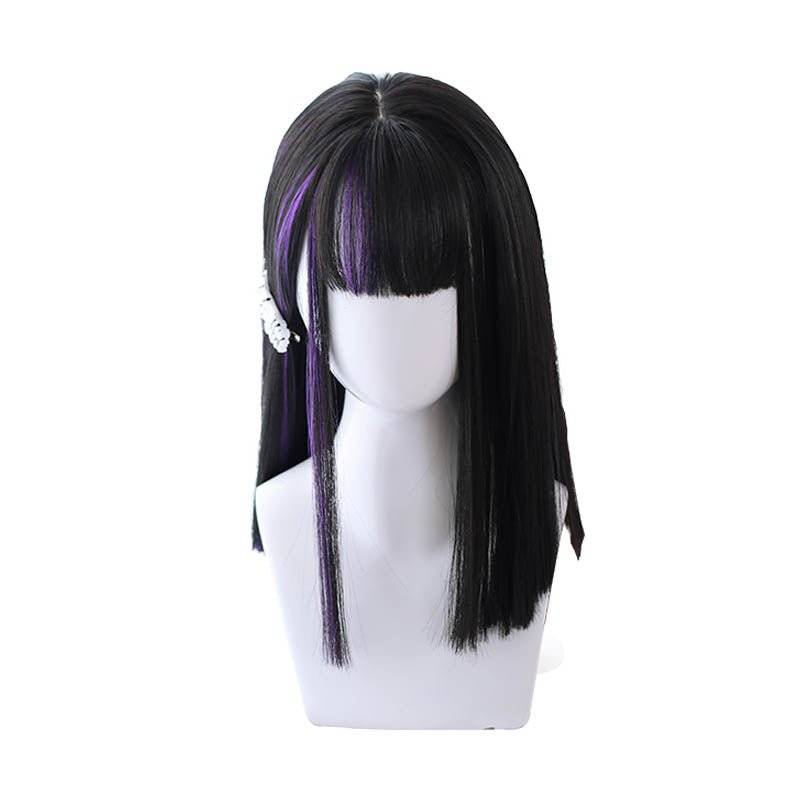 Lolita 40cm Straight Mixed Black Trendy Lolita Wigs - lemailwigs