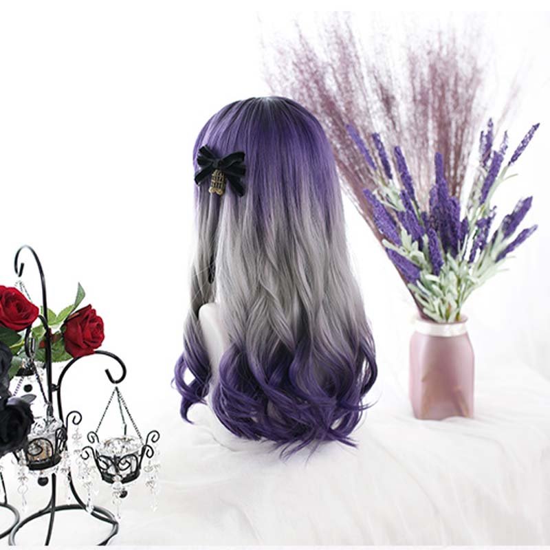 Lolita 50cm Wavy Gradient Grape Color Trendy Cosplay Wigs - lemailwigs