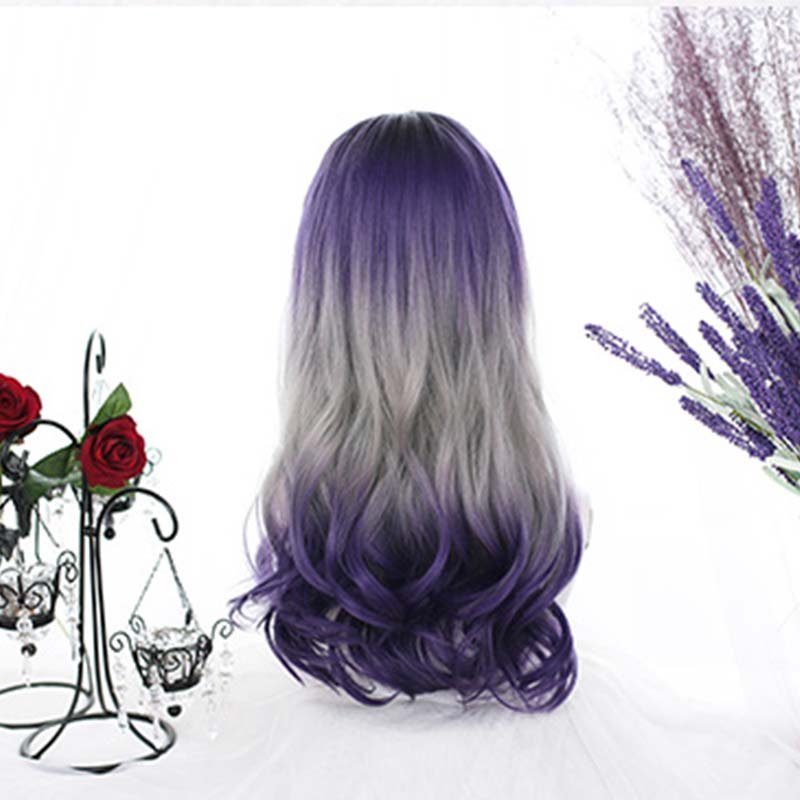 Lolita 50cm Wavy Gradient Grape Color Trendy Cosplay Wigs - lemailwigs