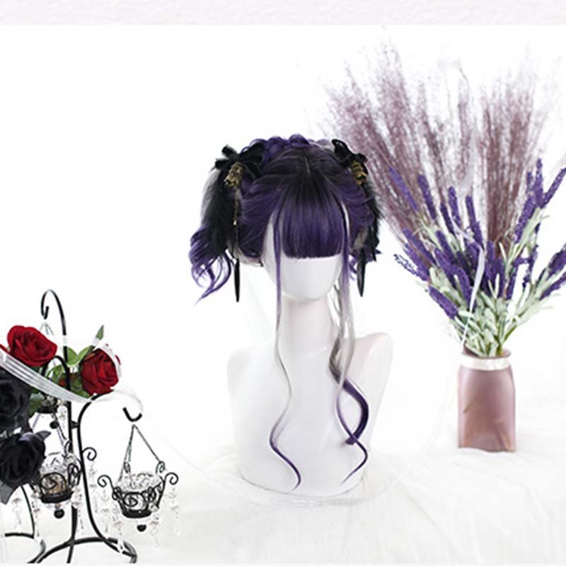 Lolita 50cm Wavy Gradient Grape Color Trendy Cosplay Wigs - lemailwigs
