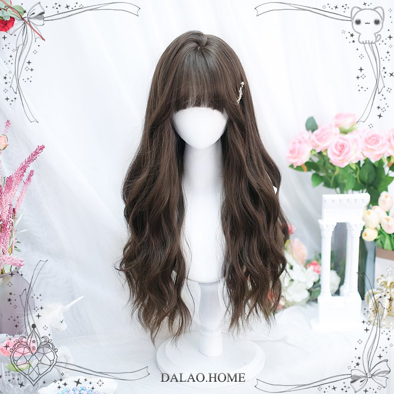 Lolita Black Brown JK Harajuku Daily Basic Cosplay Wigs - lemailwigs