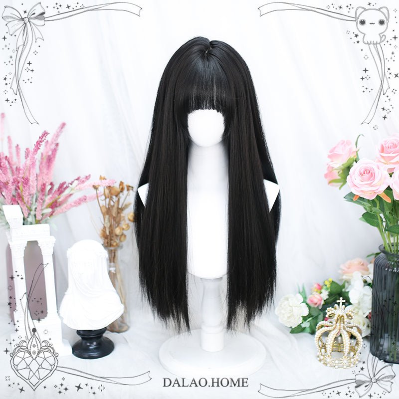 Lolita Black Brown JK Harajuku Daily Basic Cosplay Wigs - lemailwigs