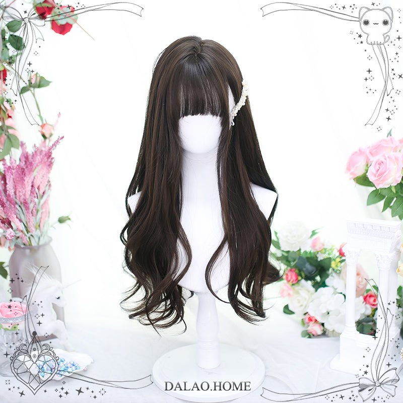 Lolita Black Brown JK Harajuku Daily Basic Cosplay Wigs - lemailwigs