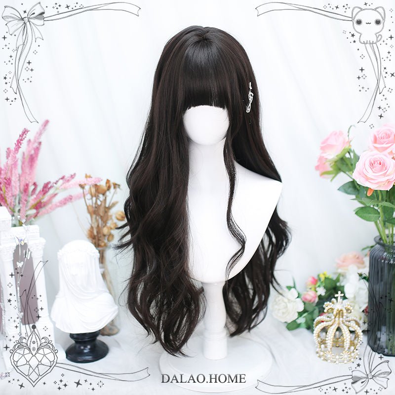 Lolita Black Brown JK Harajuku Daily Basic Cosplay Wigs - lemailwigs