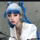 Lolita Hairs Gradient White Blue Cool Girls Fashion Women Cosplay Wigs - lemailwigs