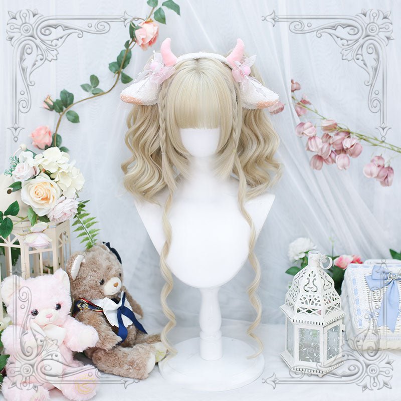 Lolita Short Cute Ins Double Ponytail JK Cosplay Wig - lemailwigs