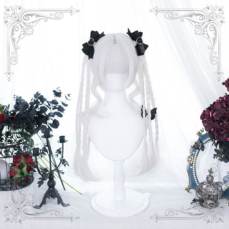 Lolita White Double Tail Cosplay Wigs - lemailwigs