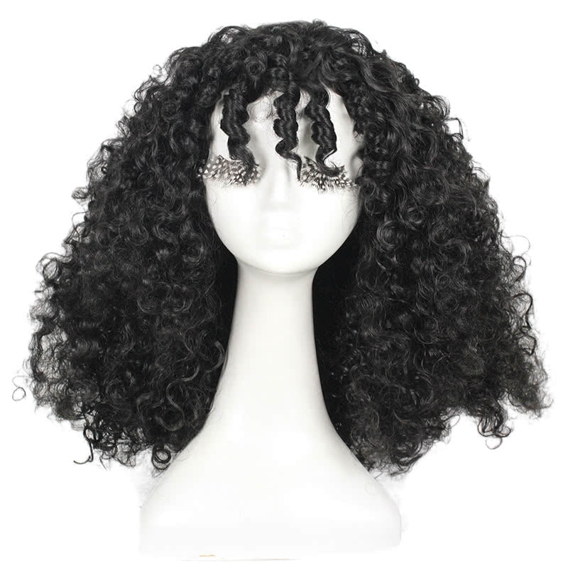 Long Black Tangled Mother Curly Halloween Cosplay Wigs - lemailwigs