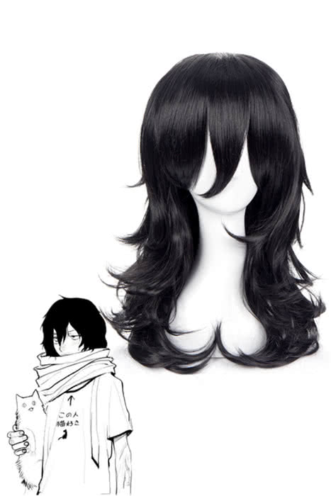 Long BlackAnime Shouta Aizawa Cosplay Wigs - lemailwigs