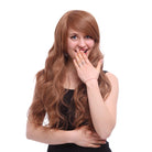 Long Light Brown Wave Kanekalon Cosplay Hair Wig - lemailwigs