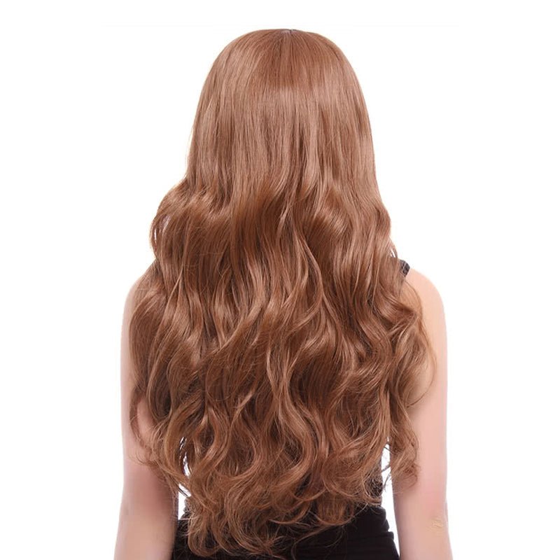 Long Light Brown Wave Kanekalon Cosplay Hair Wig - lemailwigs