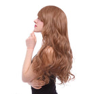 Long Light Brown Wave Kanekalon Cosplay Hair Wig - lemailwigs