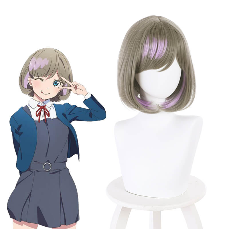 Love Live Super Star Liella Keke Tang Straight Bob Cosplay Wigs - lemailwigs