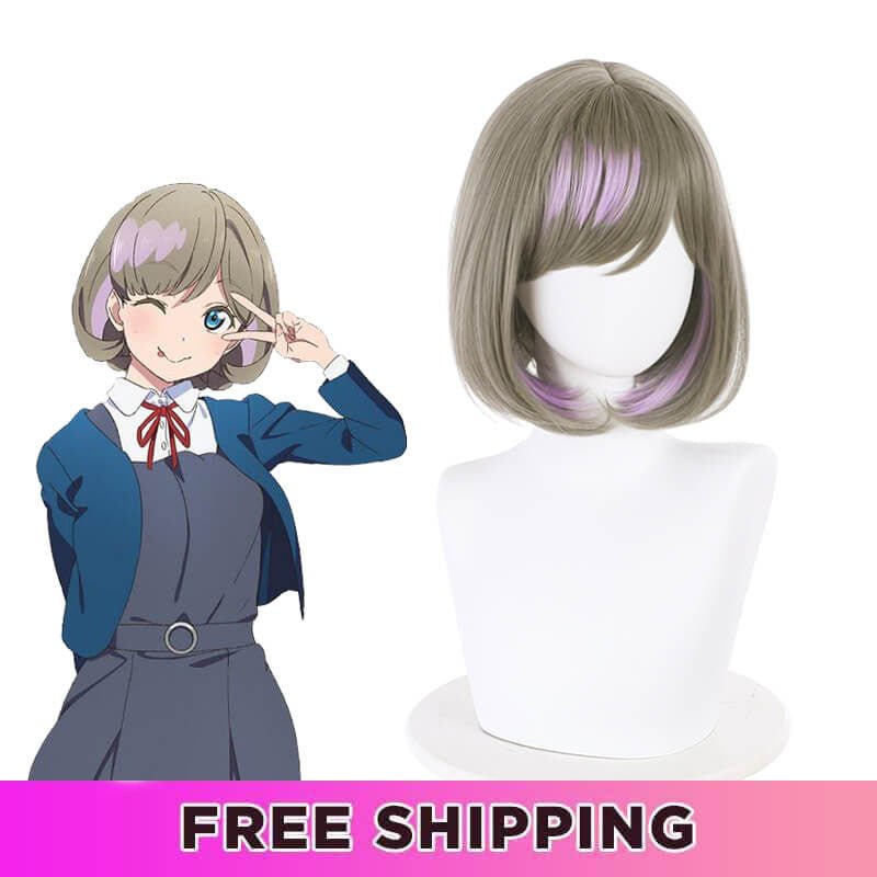 Love Live Super Star Liella Keke Tang Straight Bob Cosplay Wigs - lemailwigs