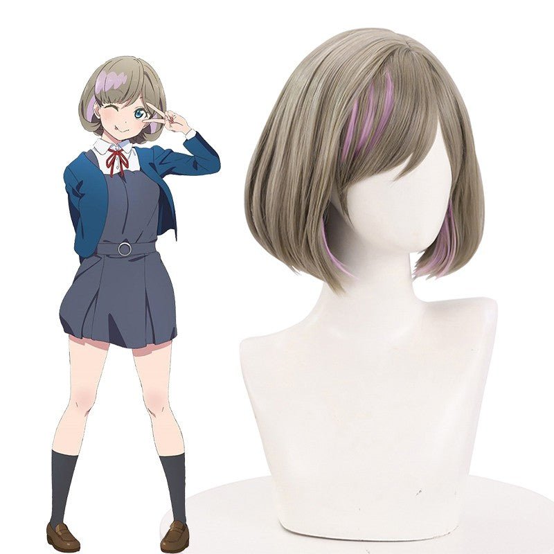 Love Live Super Star Liella Keke Tang Straight Bob Cosplay Wigs - lemailwigs