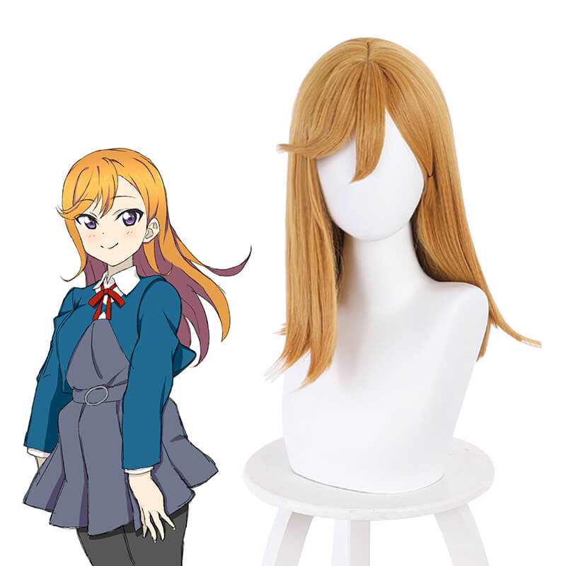 Love Live Superstar Liella Shibuya Kanon Orange Straight Cosplay Wigs - lemailwigs