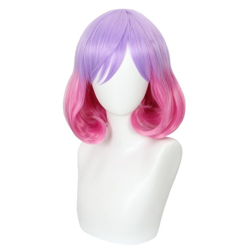 Luna Pink Purple Gradient Short Bob Cosplay Wigs - lemailwigs